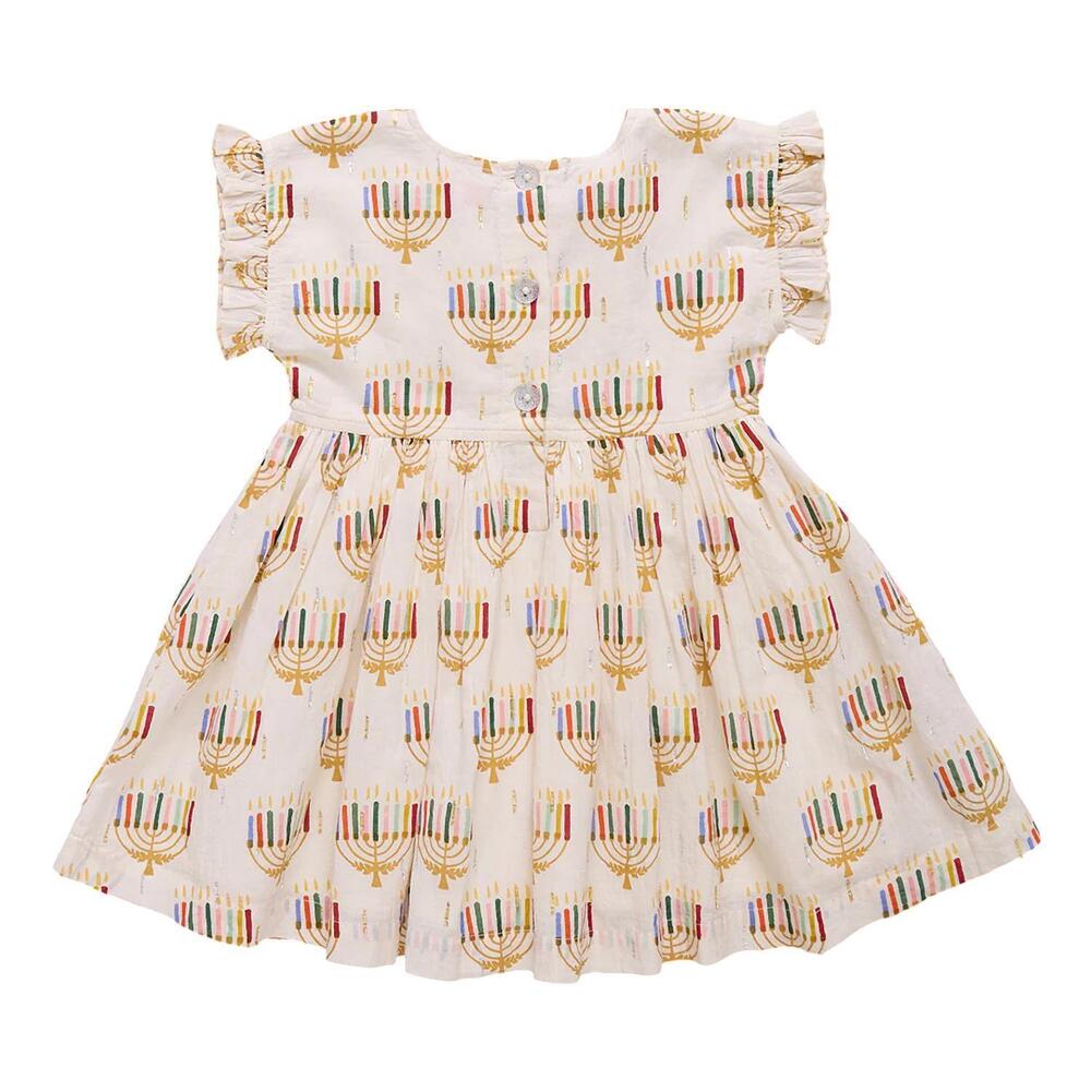 NEW PINK CHICKEN adeline dress in colorful menorahs - Picture 4 of 4